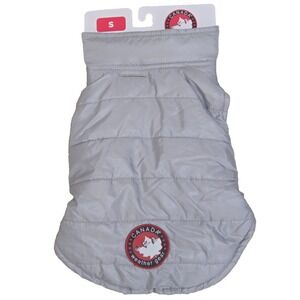 Canada Weather Gear Dog Jacket Size Small Chest 7" Length 11" Gray NWT
